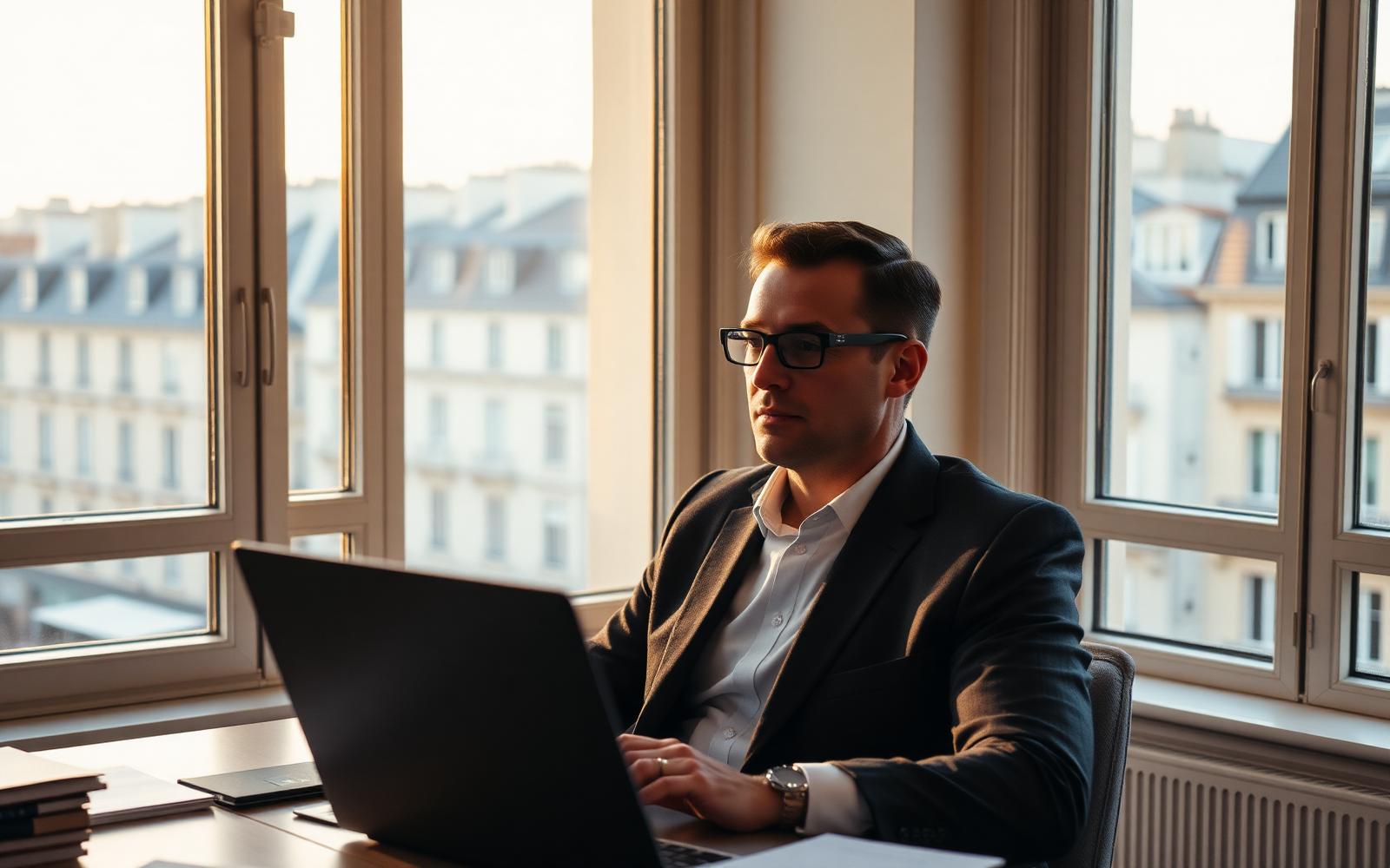 Cadre dans son bureau — illustration du plan d’épargne retraite